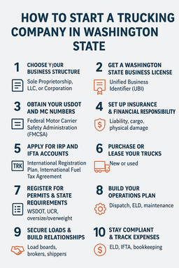 How to start a trucking company in Washington State