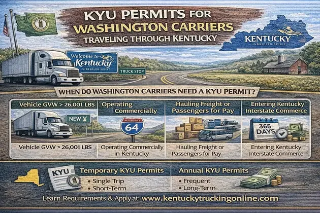 KYU Permits for Washington-Based Carriers Traveling Through Kentucky