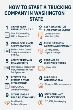 How to start a trucking company in Washington State