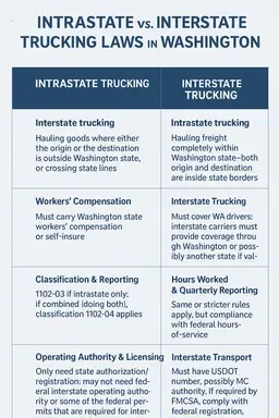Intrastate vs. interstate trucking laws in Washington