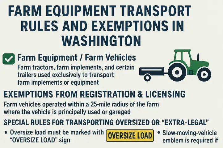 Farm Equipment Transport Permit in Washington