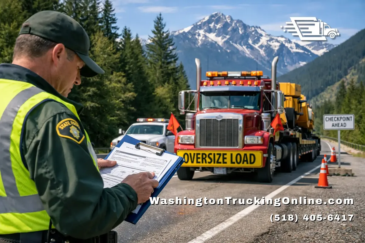 WSDOT permit truck inspection check