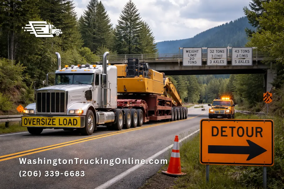 WSDOT bridge restriction truck permit