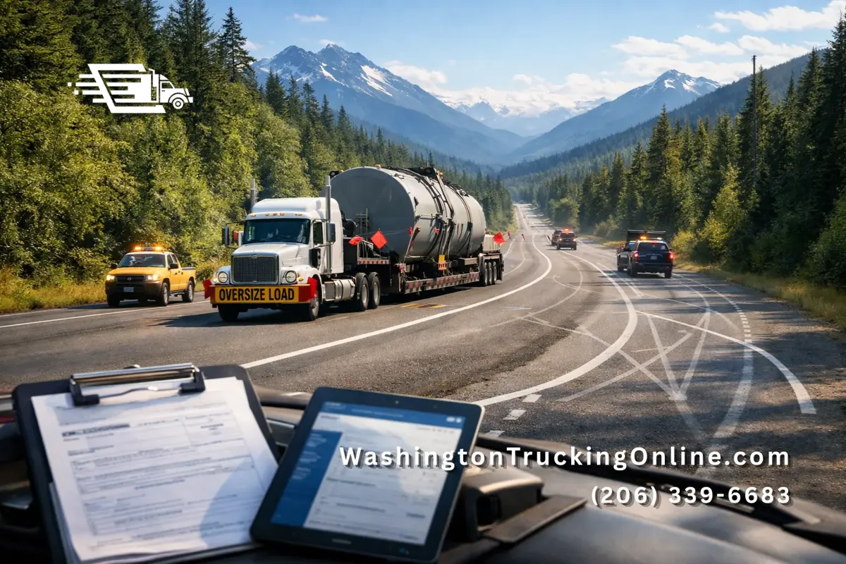 WSDOT permit oversize load truck escort