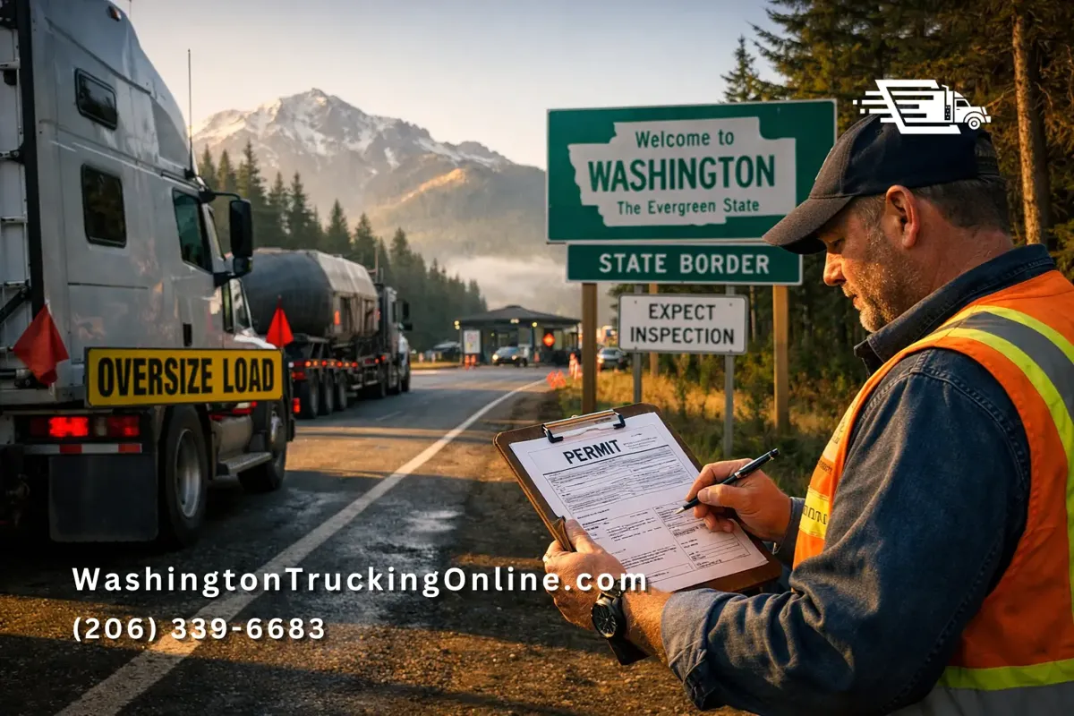 WSDOT permit truck inspection