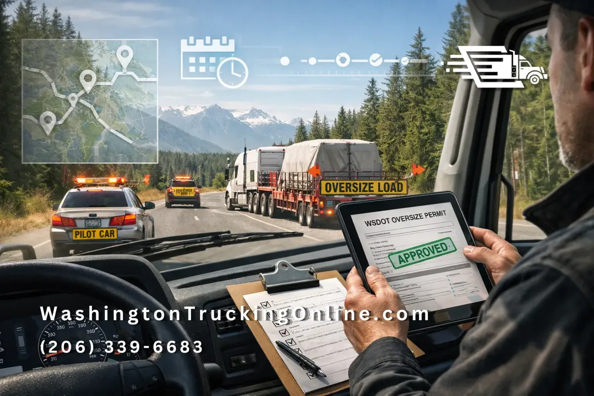 WSDOT oversized load permit trucking