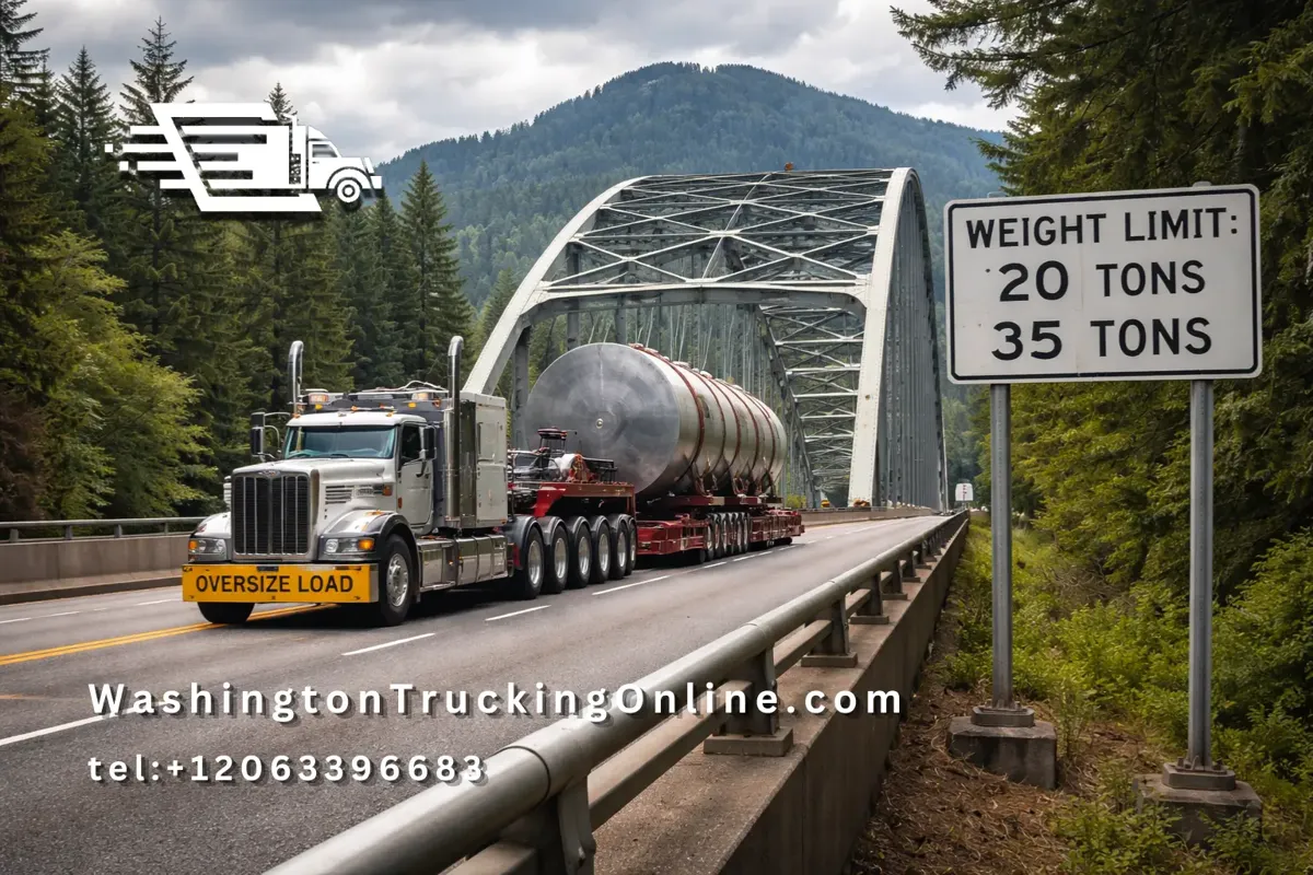 WSDOT bridge heavy haul truck