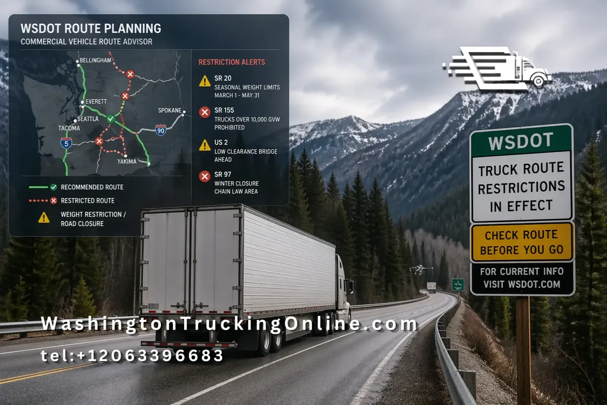 WSDOT route restrictions trucking