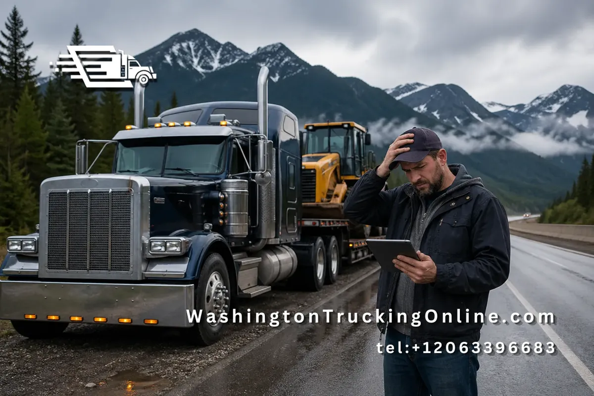 WSDOT permit delay truck waiting