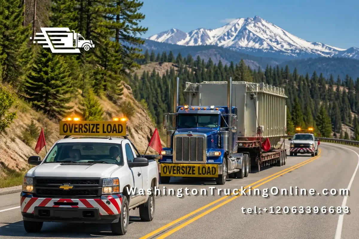 WSDOT escort vehicle oversize load