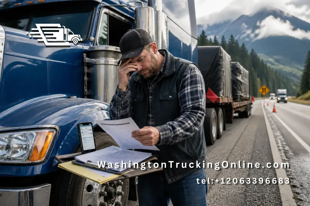 WSDOT permit delay truck driver