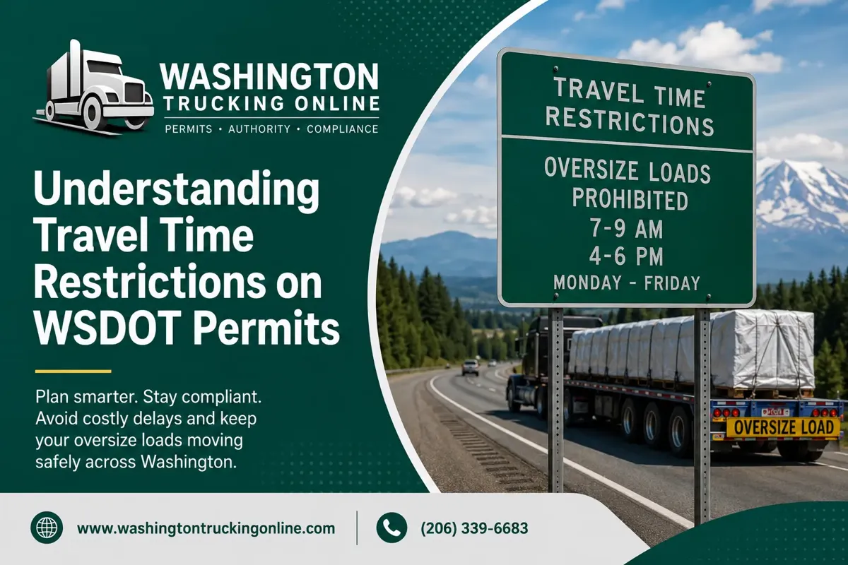 WSDOT travel time restrictions truck permit