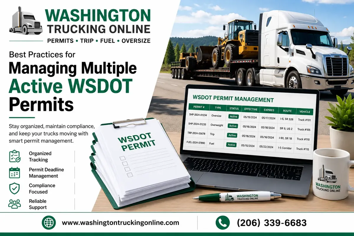 WSDOT permit management for trucking companies