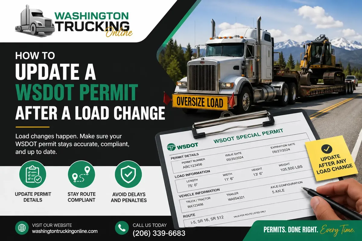 WSDOT permit load change guide
