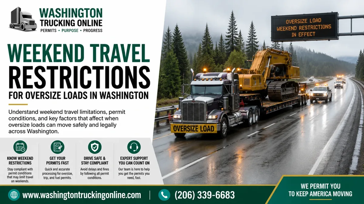 Washington oversize weekend restrictions