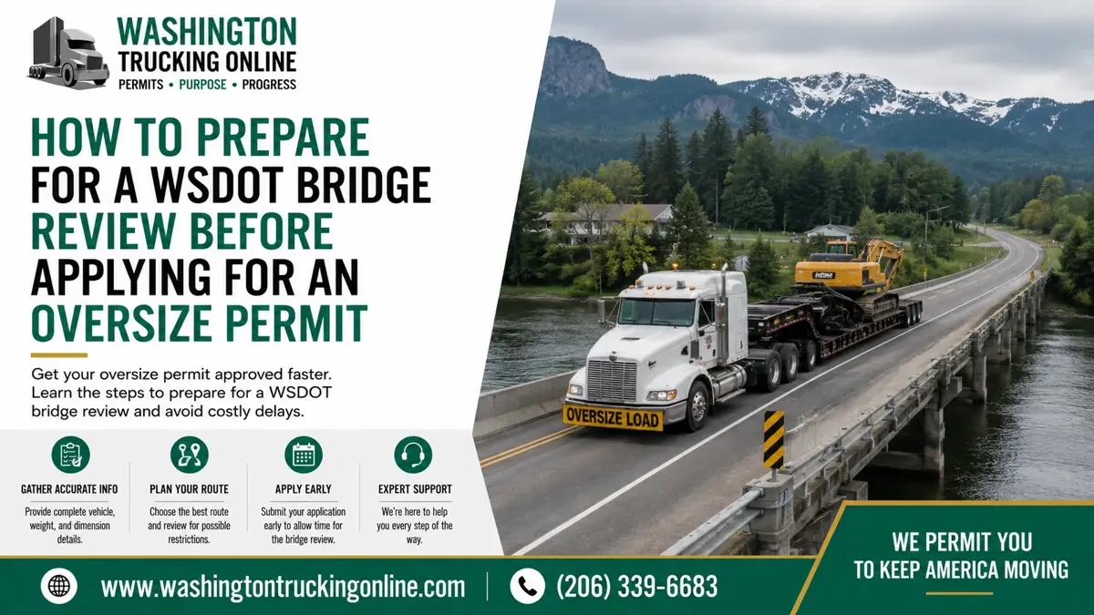 WSDOT bridge review for oversize permit