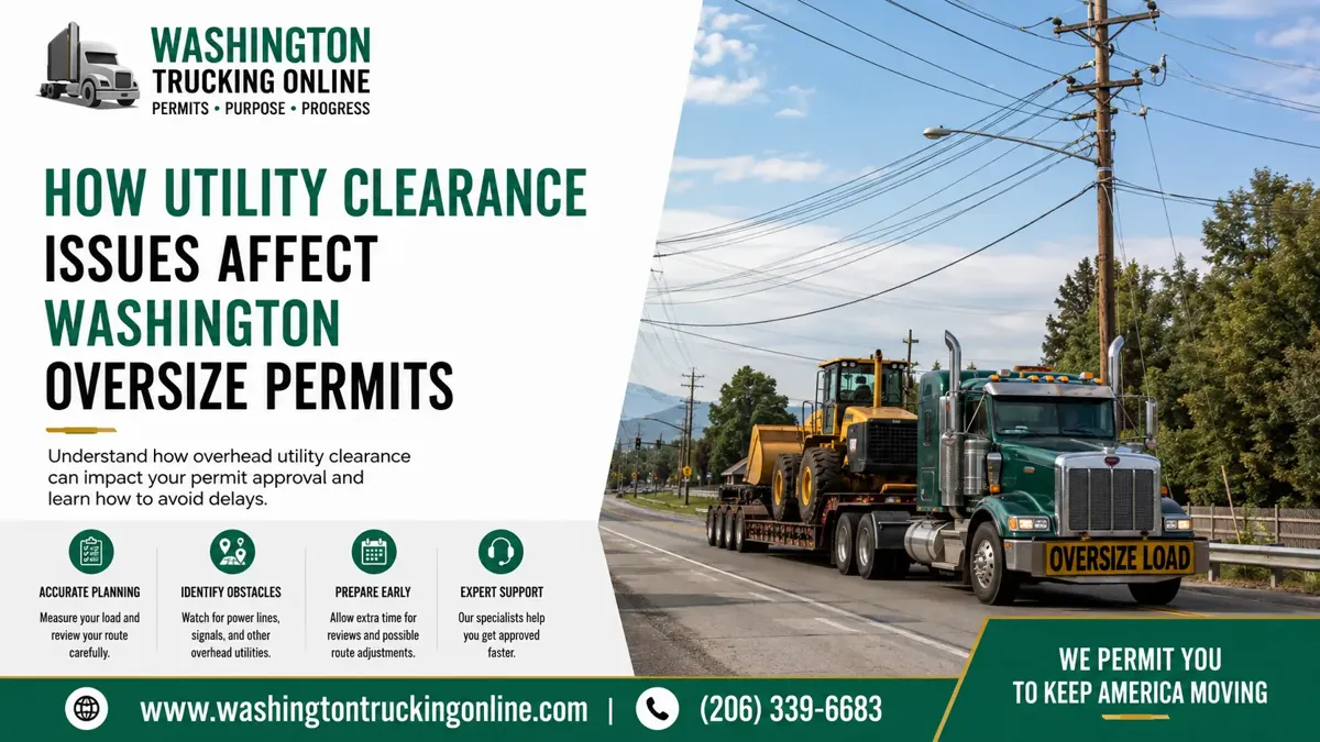 Washington oversize permit utility clearance