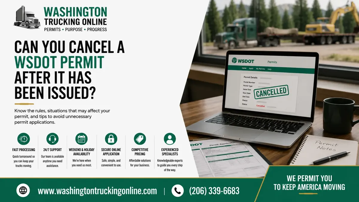 WSDOT Permit cancellation