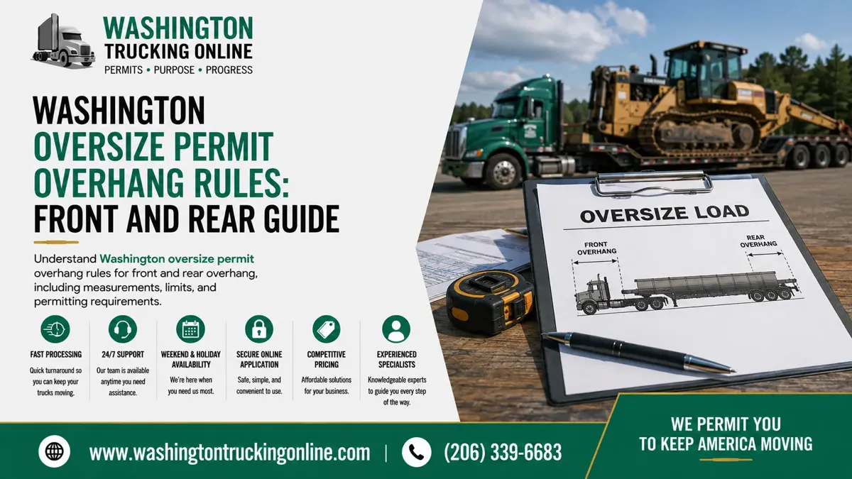 Washington oversize permit overhang