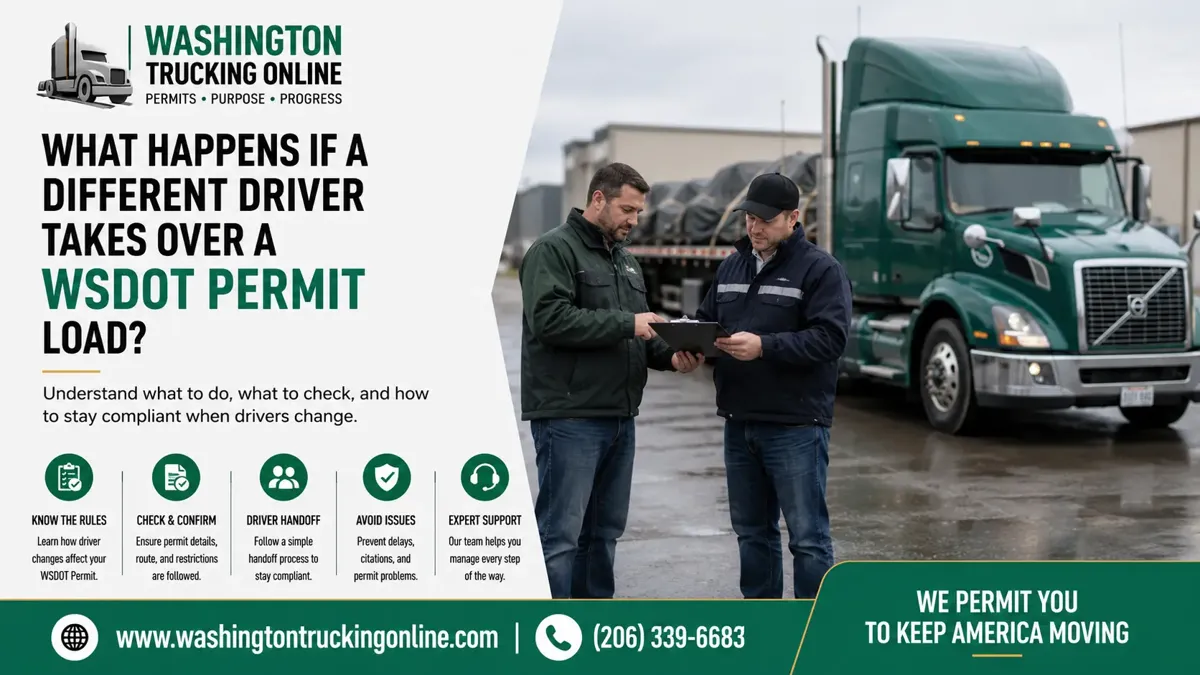WSDOT Permit Driver Change