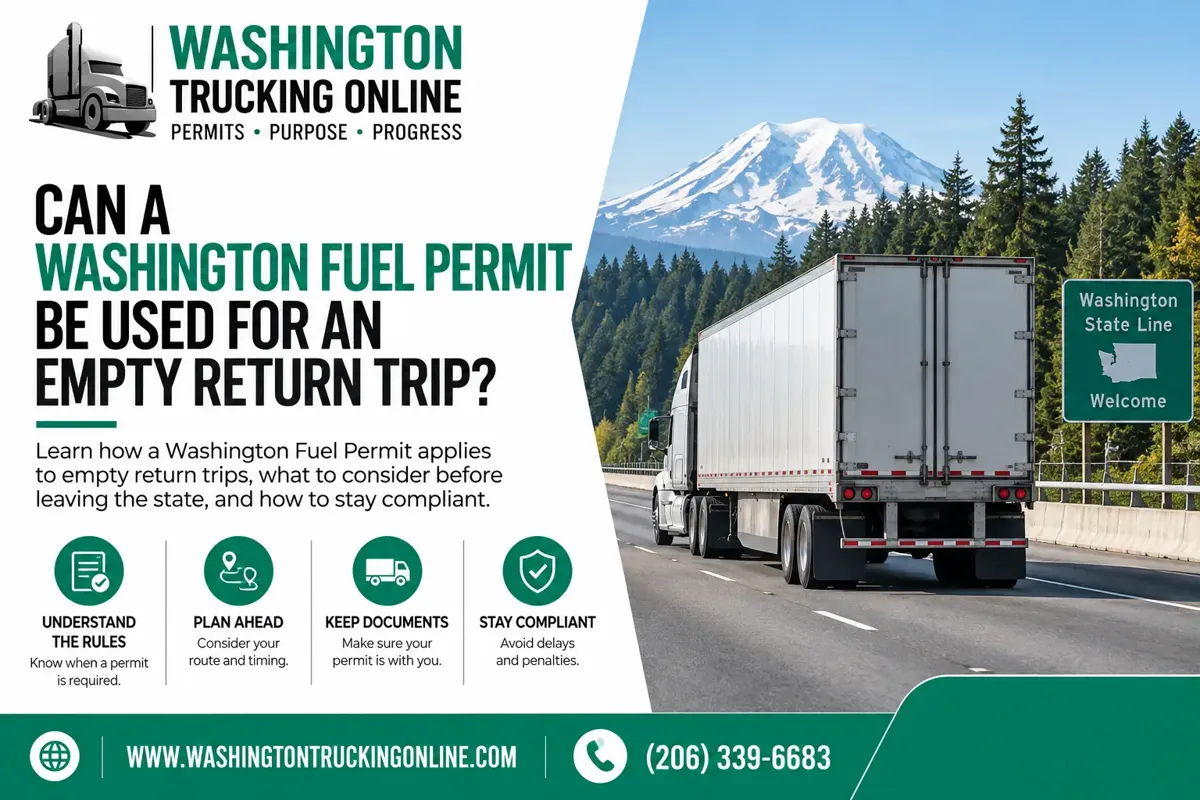 Washington Fuel Permit Empty Return