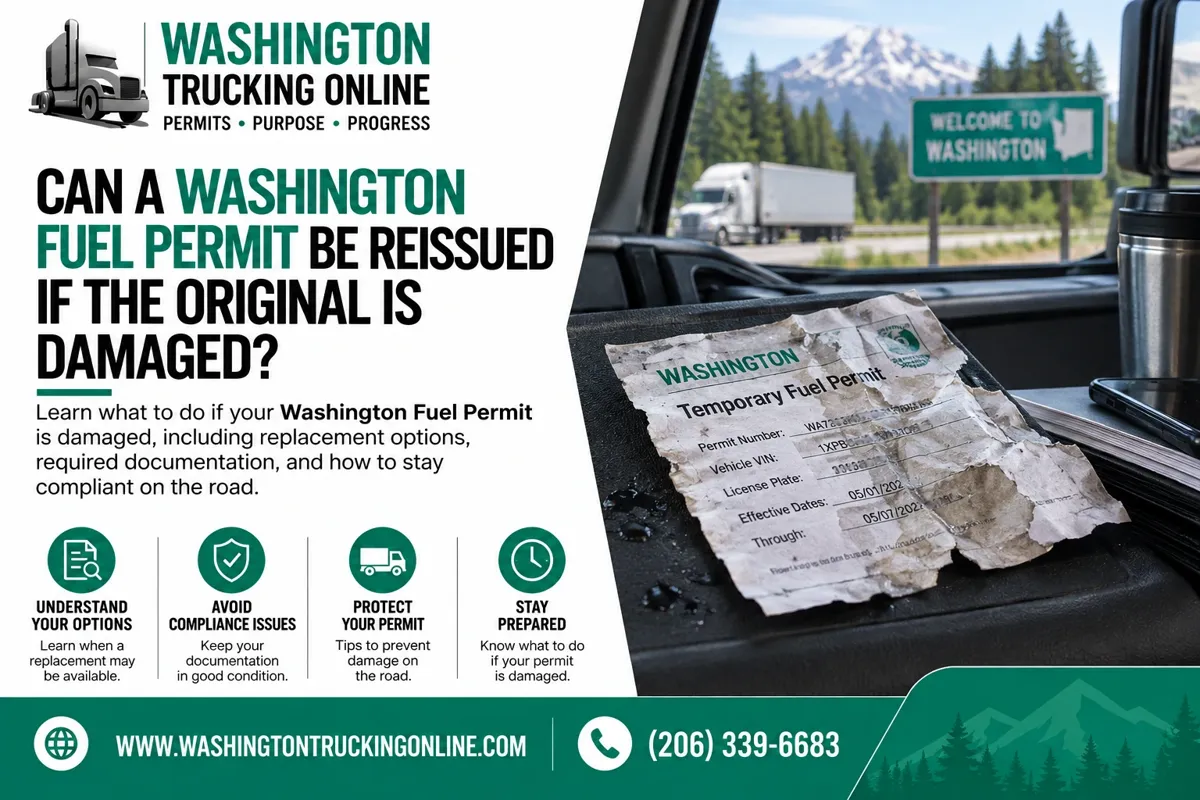 Damaged Washington Fuel Permit
