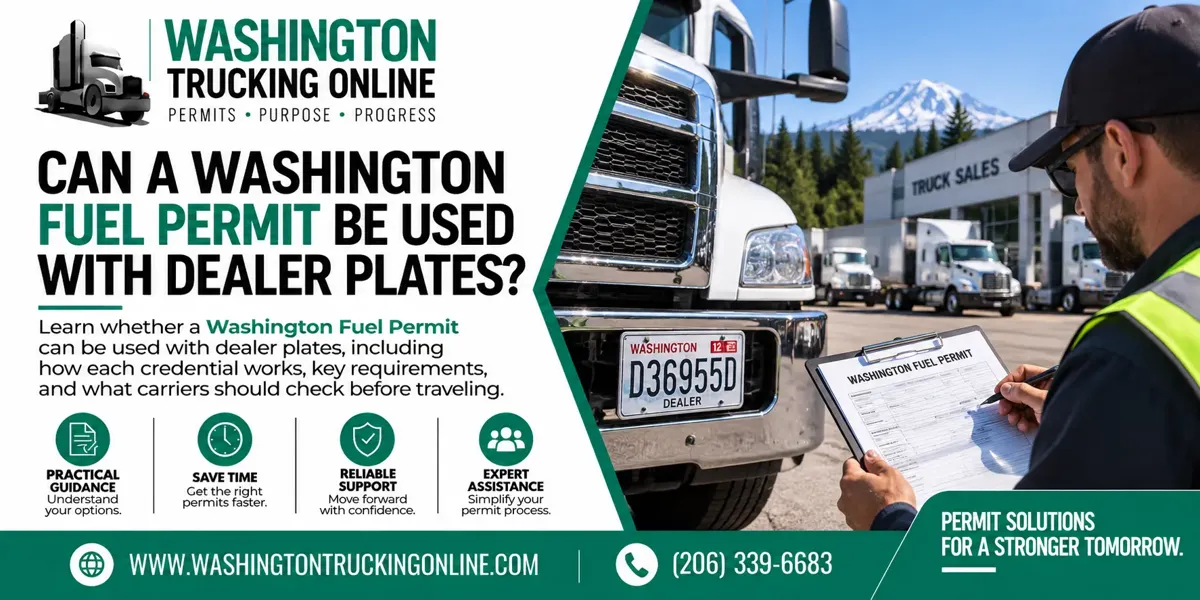 Washington Fuel Permit Dealer Plates