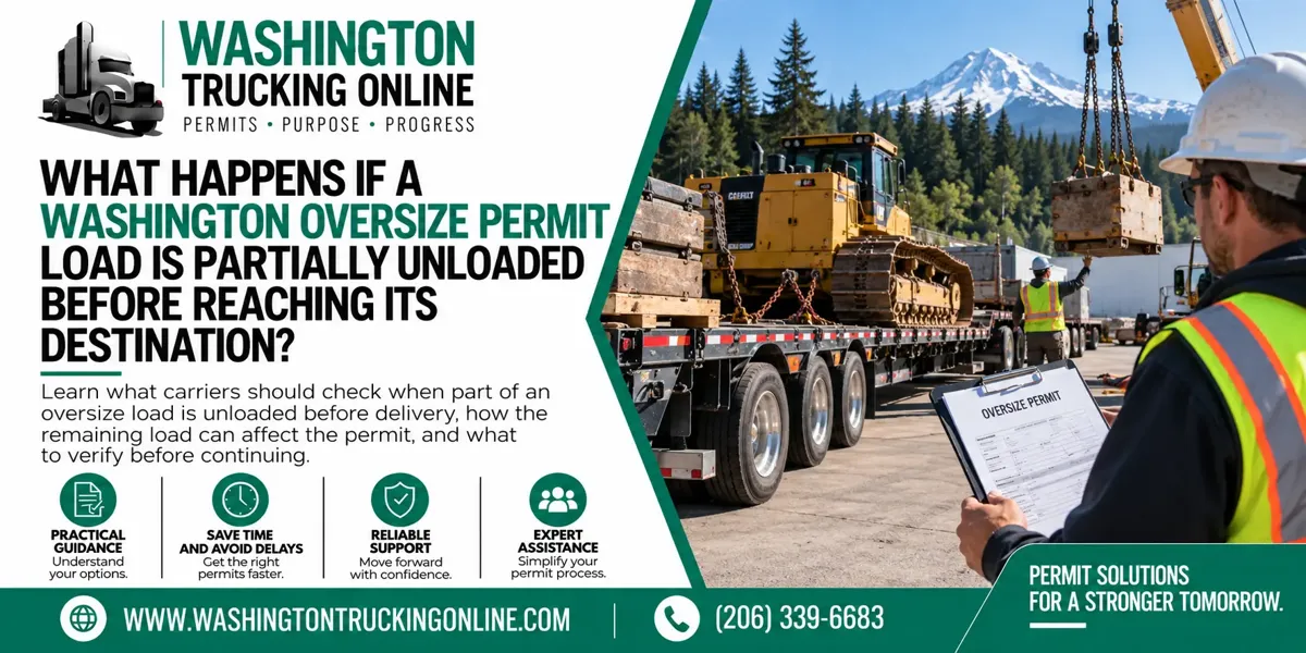 Washington Oversize Permit Partial Unloading