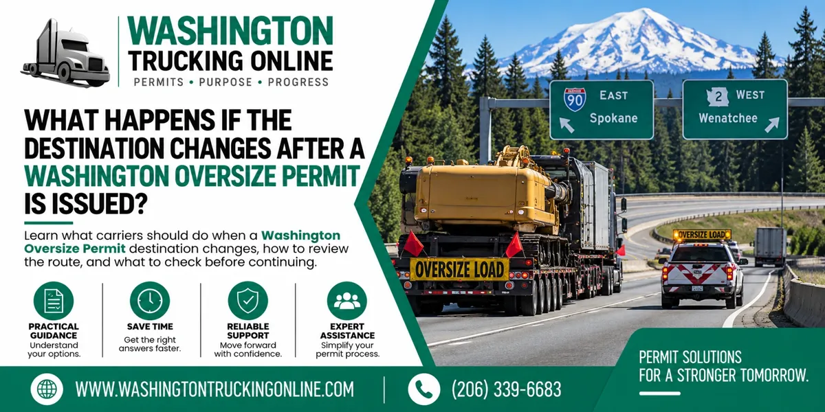 Washington Oversize Permit destination change