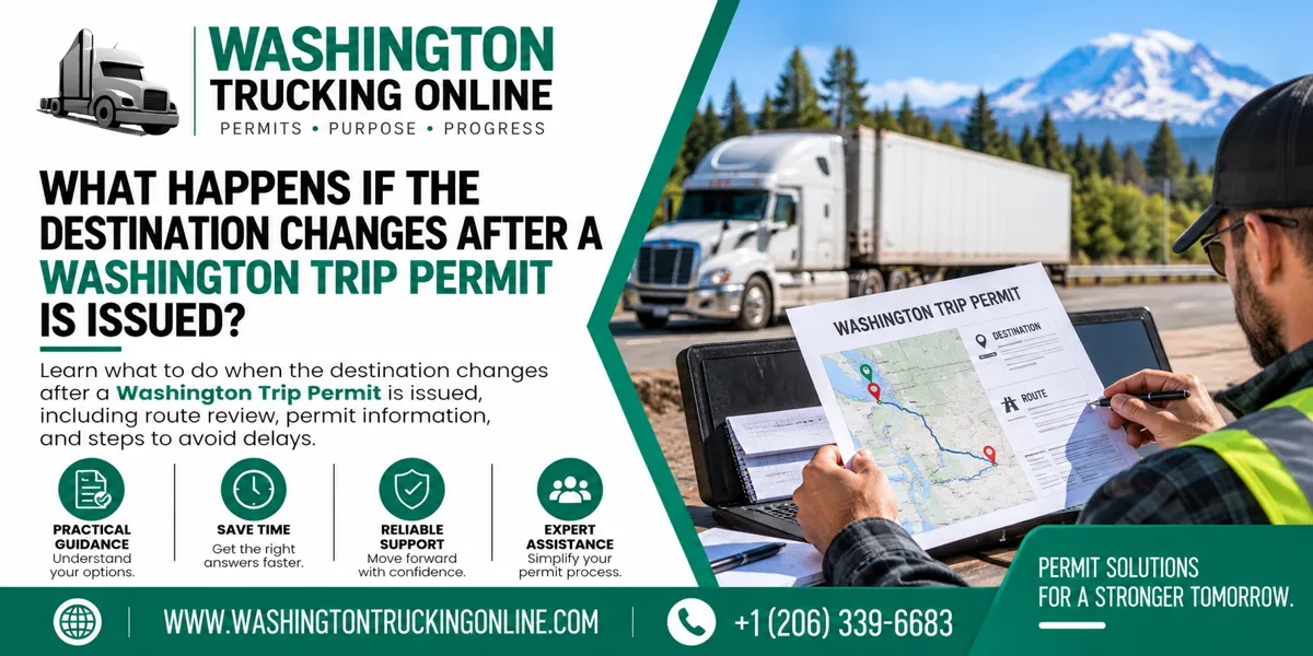 Washington Trip Permit destination change
