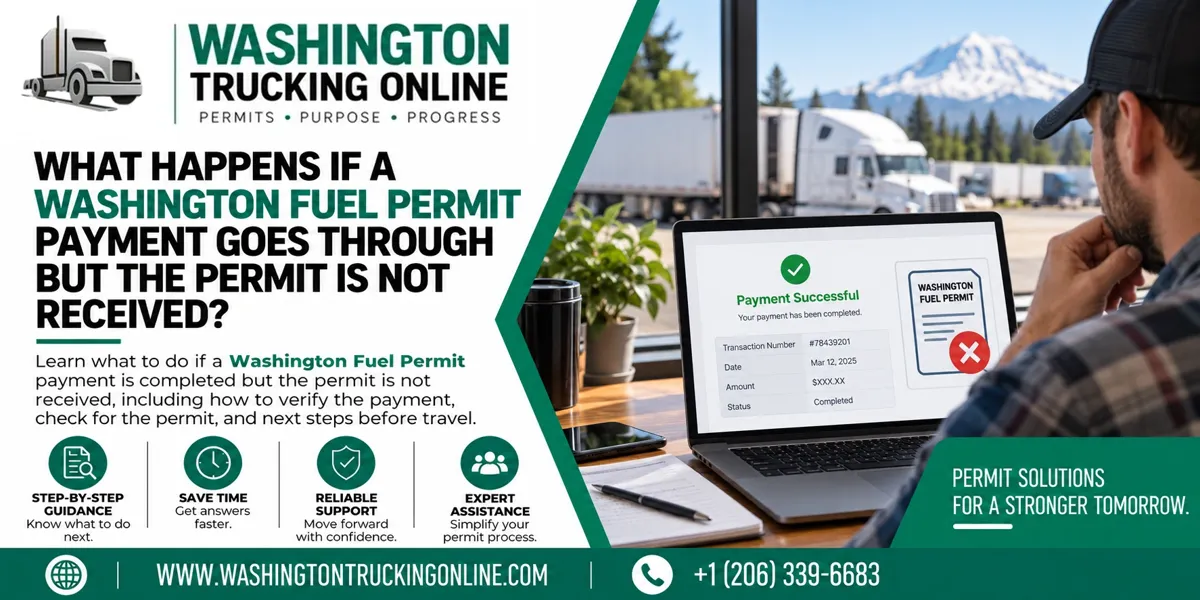 Washington Fuel Permit Payment Issue