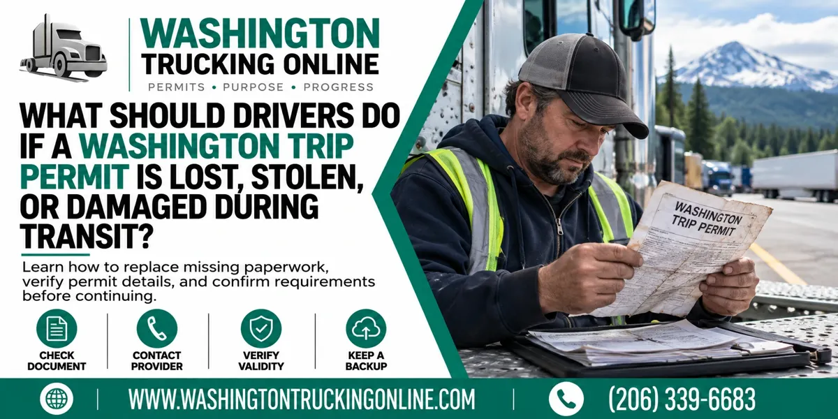 Washington Trip Permit Lost or Damaged