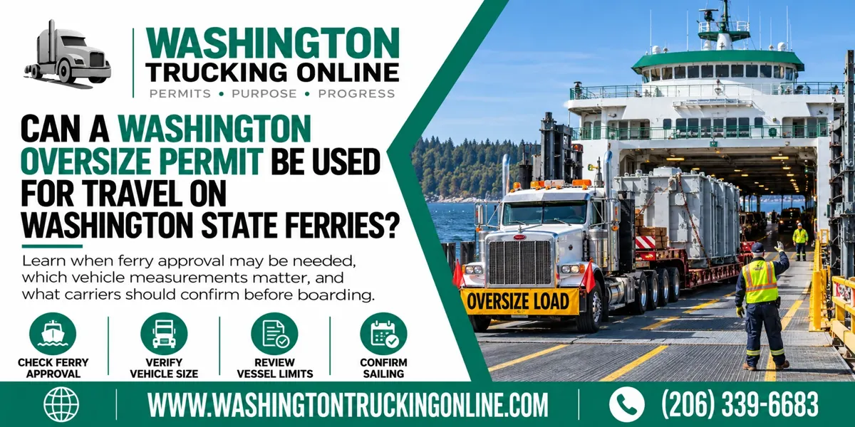 Washington Oversize Permit ferry travel