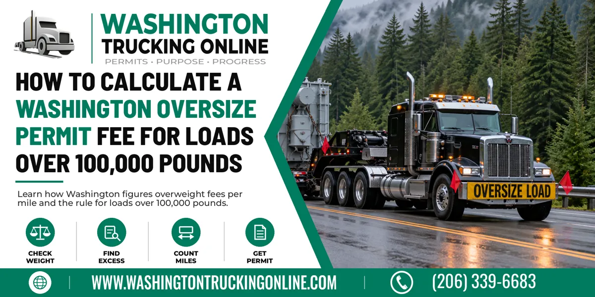 Washington Oversize Permit fee for a heavy haul load over 100,000 pounds
