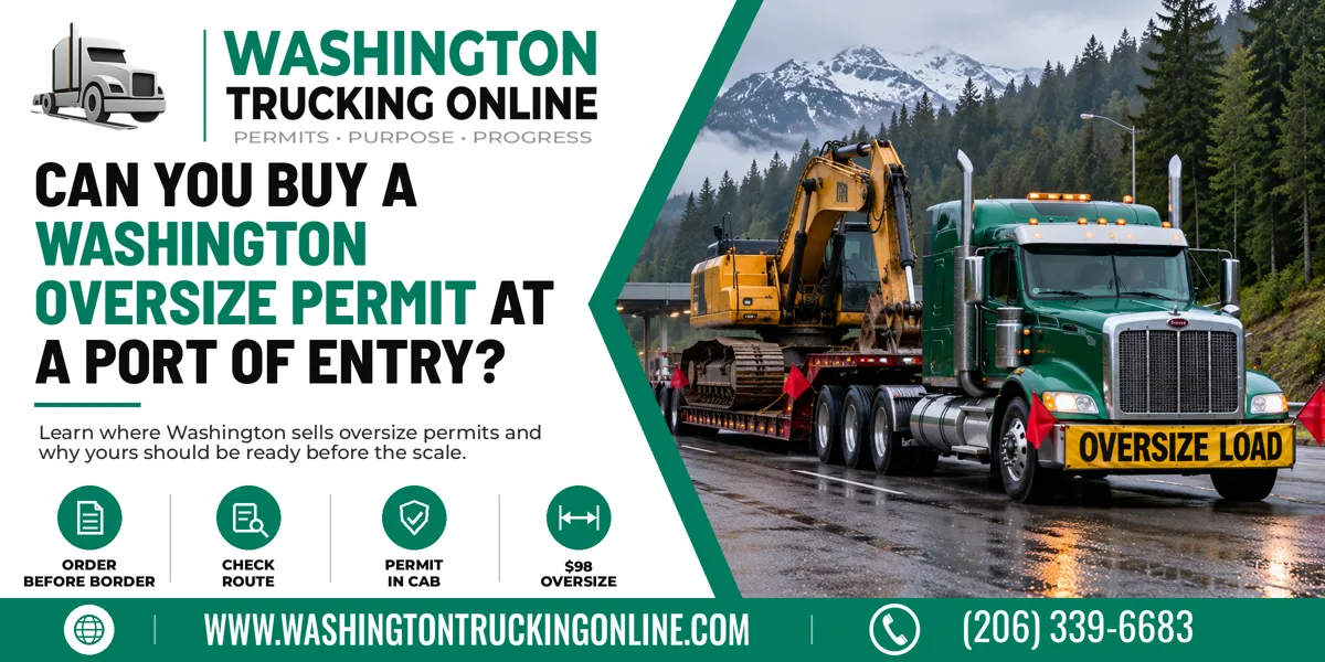 Washington Oversize Permit ordered before an oversize load reaches a port of entry