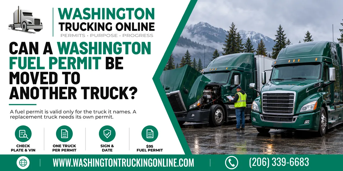 Washington Fuel Permit for a replacement truck